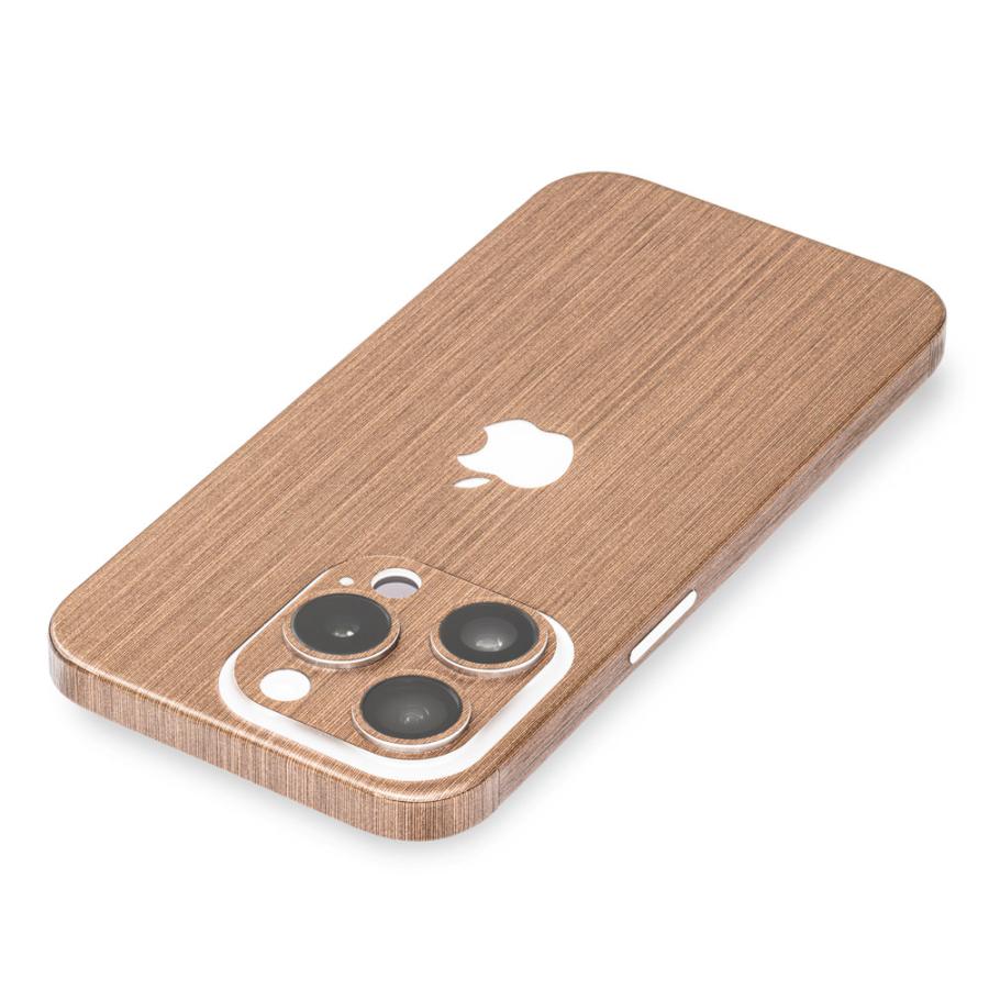 iPhone15 / 15 Pro / 15 Plus / 15 Pro Max スキンシール 背面 側面 カバー ケース wraplus ブロンズブラッシュメタル | Apple | 02