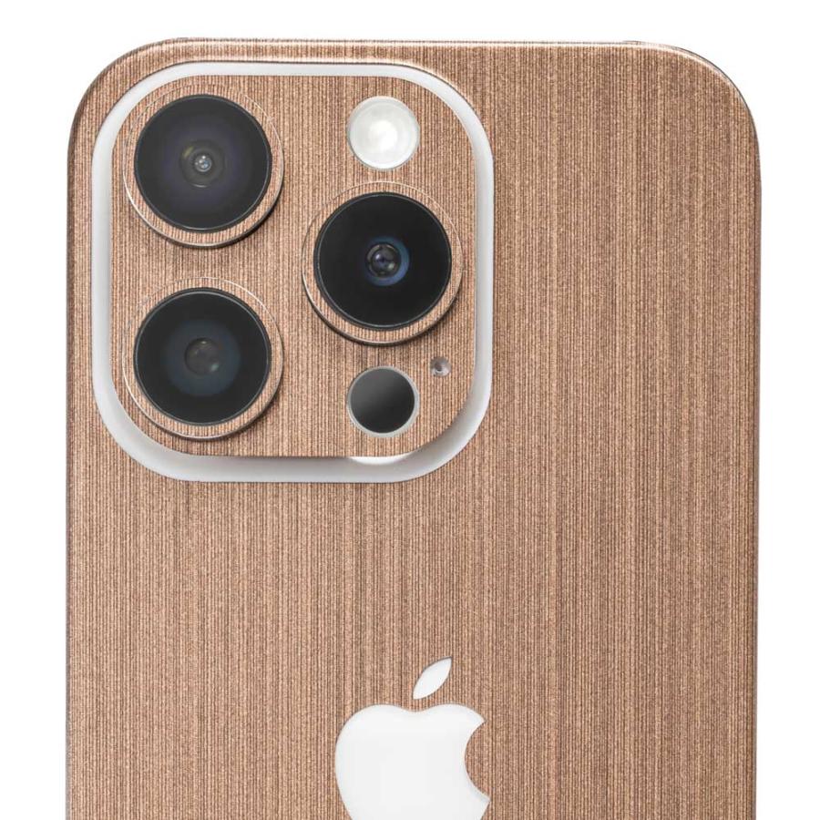 iPhone15 / 15 Pro / 15 Plus / 15 Pro Max スキンシール 背面 側面 カバー ケース wraplus ブロンズブラッシュメタル | Apple | 04