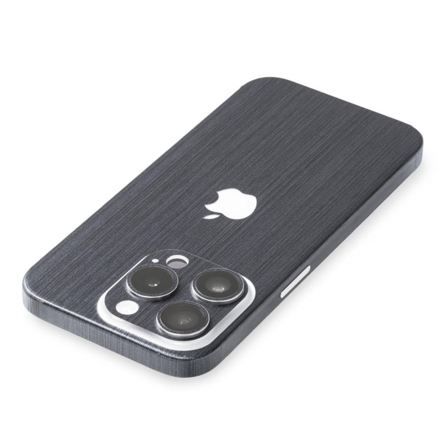 iPhone15 / 15 Pro / 15 Plus / 15 Pro Max スキンシール 背面 側面 カバー ケース wraplus ネイビーブラッシュメタル | Apple | 02