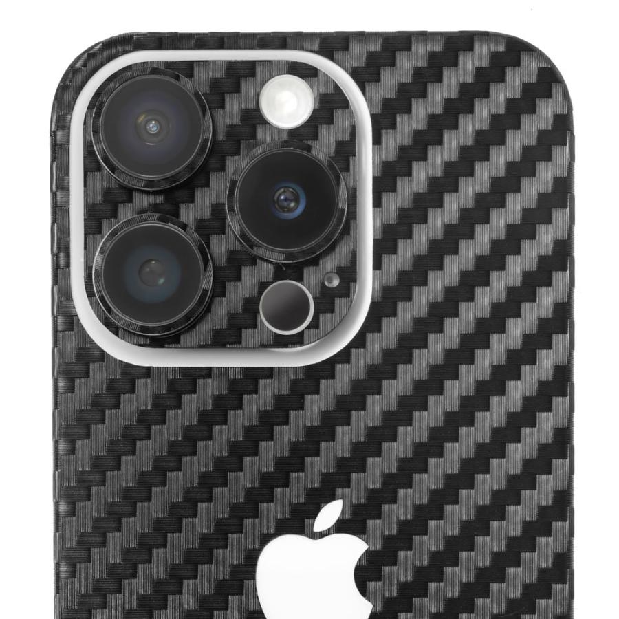 iPhone15 / 15 Pro / 15 Plus / 15 Pro Max スキンシール 背面 側面 カバー ケース wraplus ブラックカーボン | Apple | 04