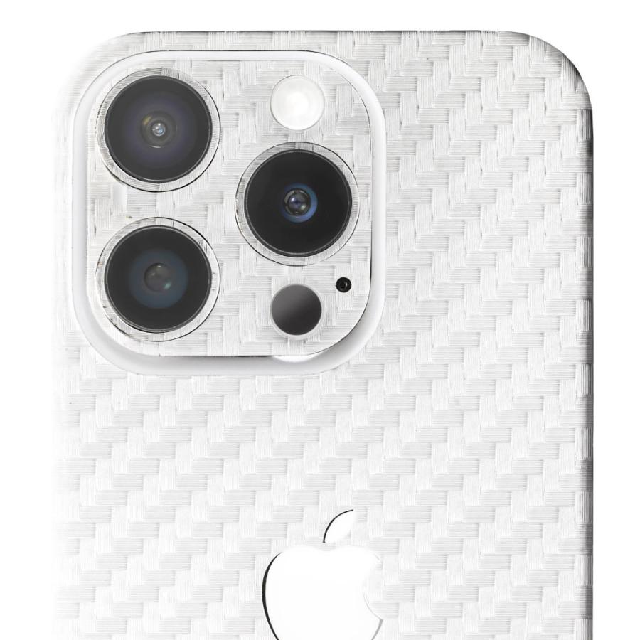iPhone15 / 15 Pro / 15 Plus / 15 Pro Max スキンシール 背面 側面 カバー ケース wraplus ホワイトカーボン | Apple | 04