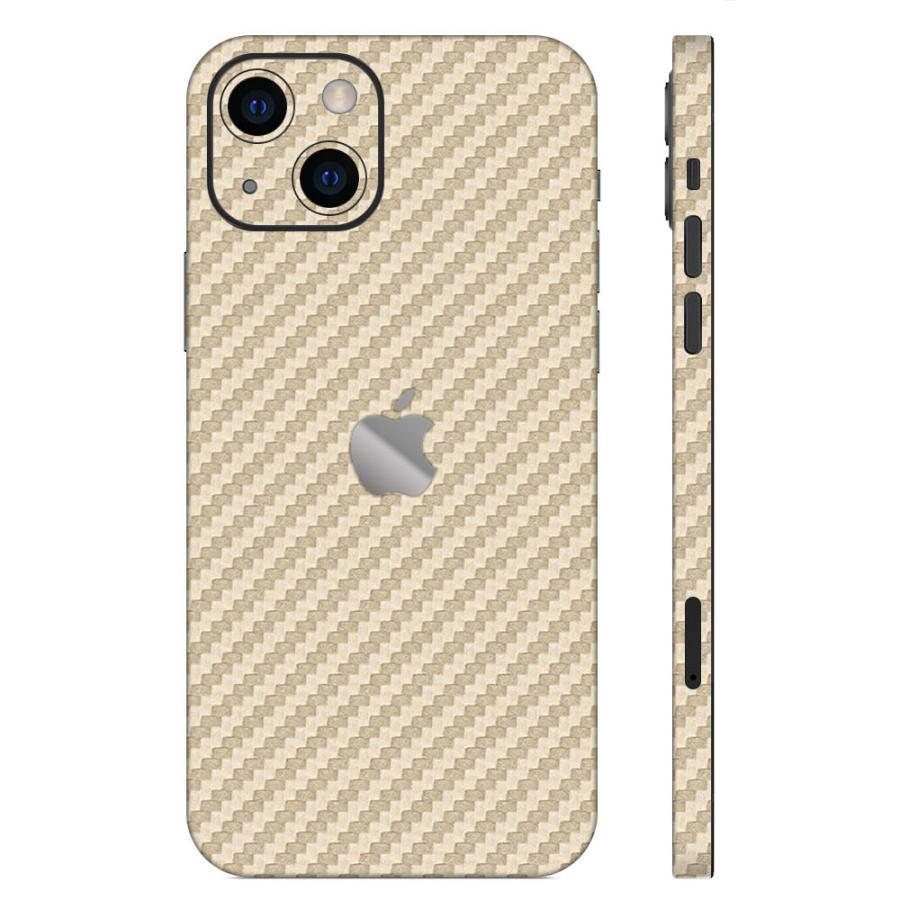 iPhone15 / 15 Pro / 15 Plus / 15 Pro Max スキンシール 背面 側面 カバー ケース wraplus ゴールドカーボン | Apple | 01