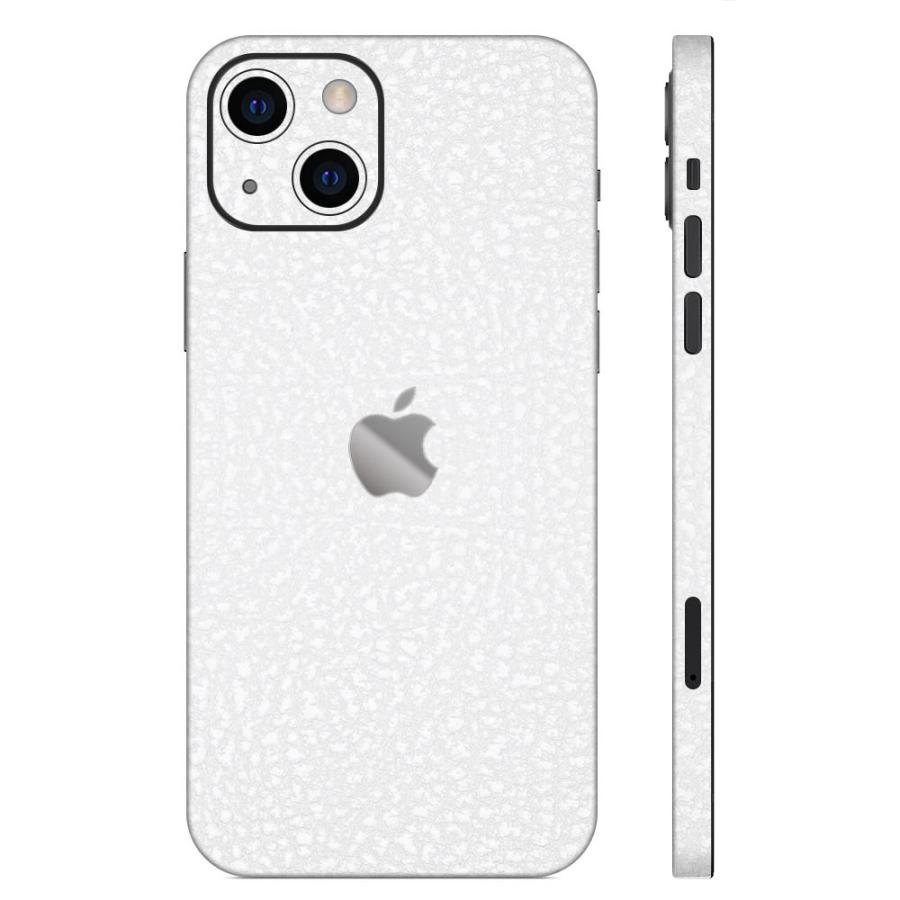 iPhone15 / 15 Pro / 15 Plus / 15 Pro Max スキンシール 背面 側面 カバー ケース wraplus ホワイトレザー | Apple | 01
