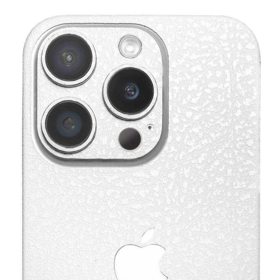 iPhone15 / 15 Pro / 15 Plus / 15 Pro Max スキンシール 背面 側面 カバー ケース wraplus ホワイトレザー | Apple | 04