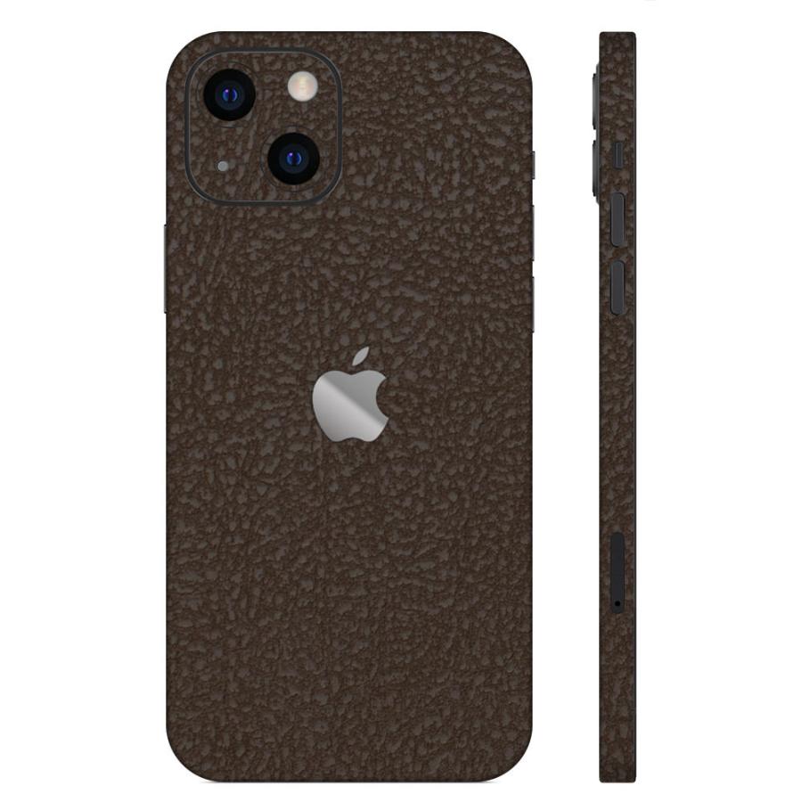 iPhone15 / 15 Pro / 15 Plus / 15 Pro Max スキンシール 背面 側面 カバー ケース wraplus ブラウンレザー | Apple | 01