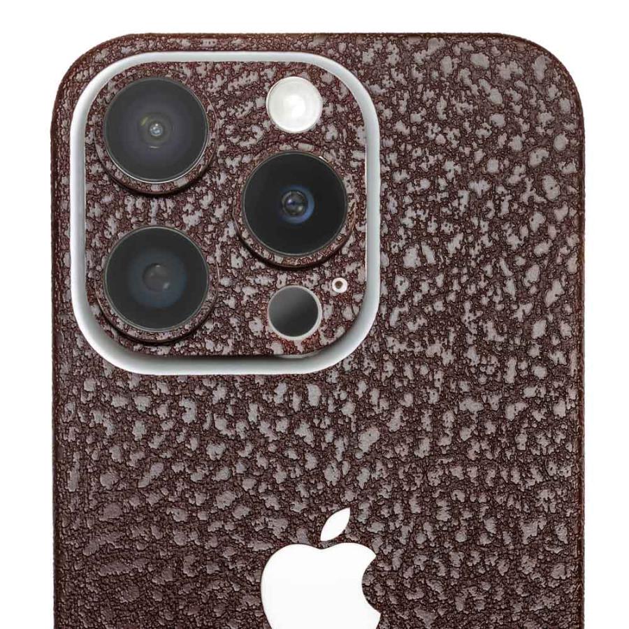iPhone15 / 15 Pro / 15 Plus / 15 Pro Max スキンシール 背面 側面 カバー ケース wraplus ブラウンレザー | Apple | 04