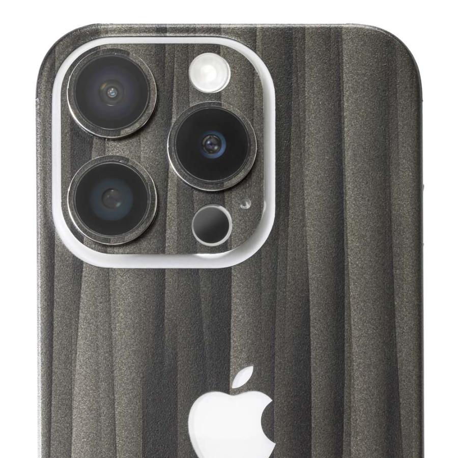 iPhone15 / 15 Pro / 15 Plus / 15 Pro Max スキンシール 背面 側面 カバー ケース wraplus ブラックアブストラクト | Apple | 04