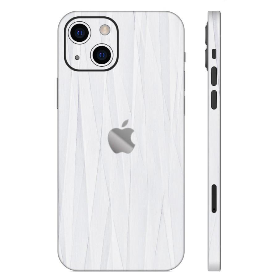 iPhone15 / 15 Pro / 15 Plus / 15 Pro Max スキンシール 背面 側面 カバー ケース wraplus ホワイトアブストラクト | Apple | 01