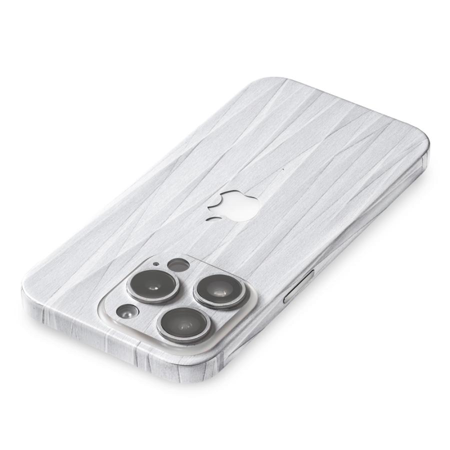 iPhone15 / 15 Pro / 15 Plus / 15 Pro Max スキンシール 背面 側面 カバー ケース wraplus ホワイトアブストラクト | Apple | 02