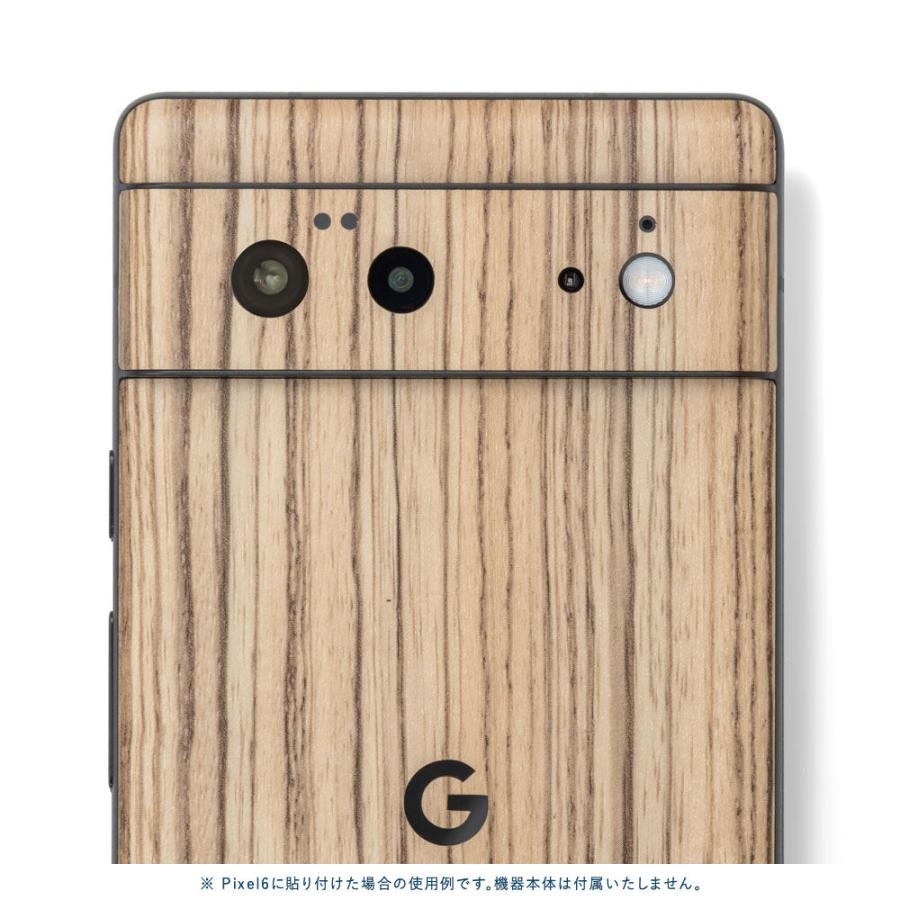 Pixel8 Pixel8 Pro ピクセル8 プロ スキンシール 背面 カバー フィルム ケース wraplus 選べる34色 ゼブラウッド1 | Google Pixel | 03