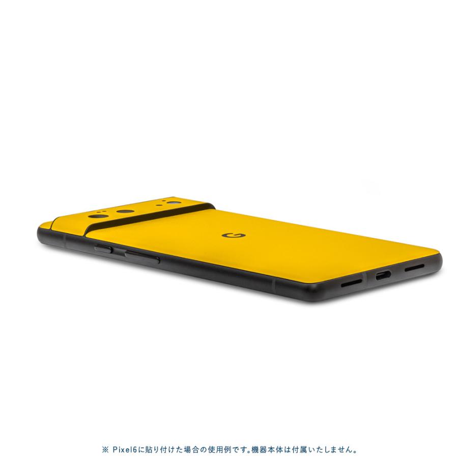 Pixel8 Pixel8 Pro ピクセル8 プロ スキンシール 背面 カバー フィルム ケース wraplus 選べる34色 イエロー 黄色 | Google Pixel | 02