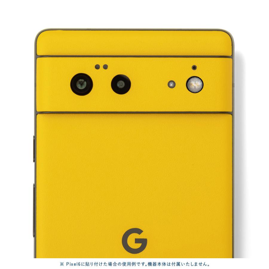 Pixel8 Pixel8 Pro ピクセル8 プロ スキンシール 背面 カバー フィルム ケース wraplus 選べる34色 イエロー 黄色 | Google Pixel | 03