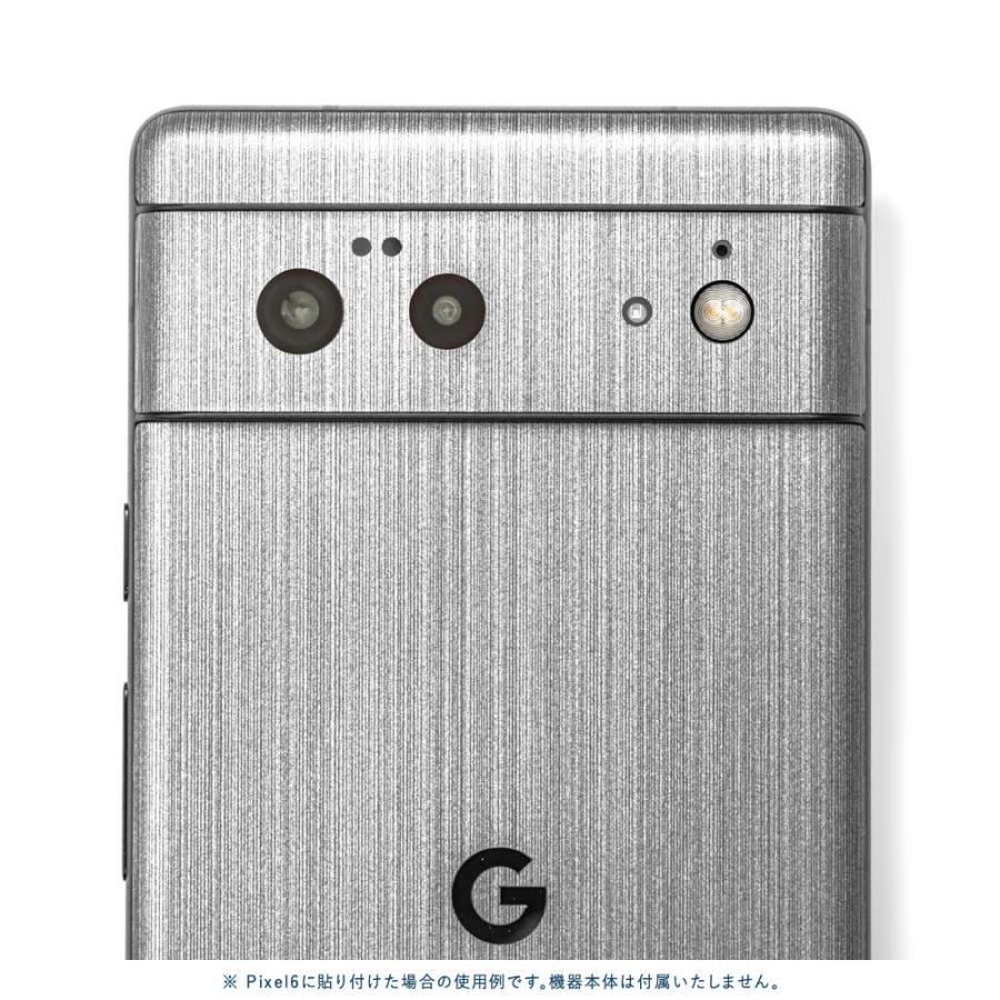 Pixel8 Pixel8 Pro ピクセル8 プロ スキンシール 背面 カバー フィルム ケース wraplus 選べる34色 シルバーブラッシュメタル | Google Pixel | 03