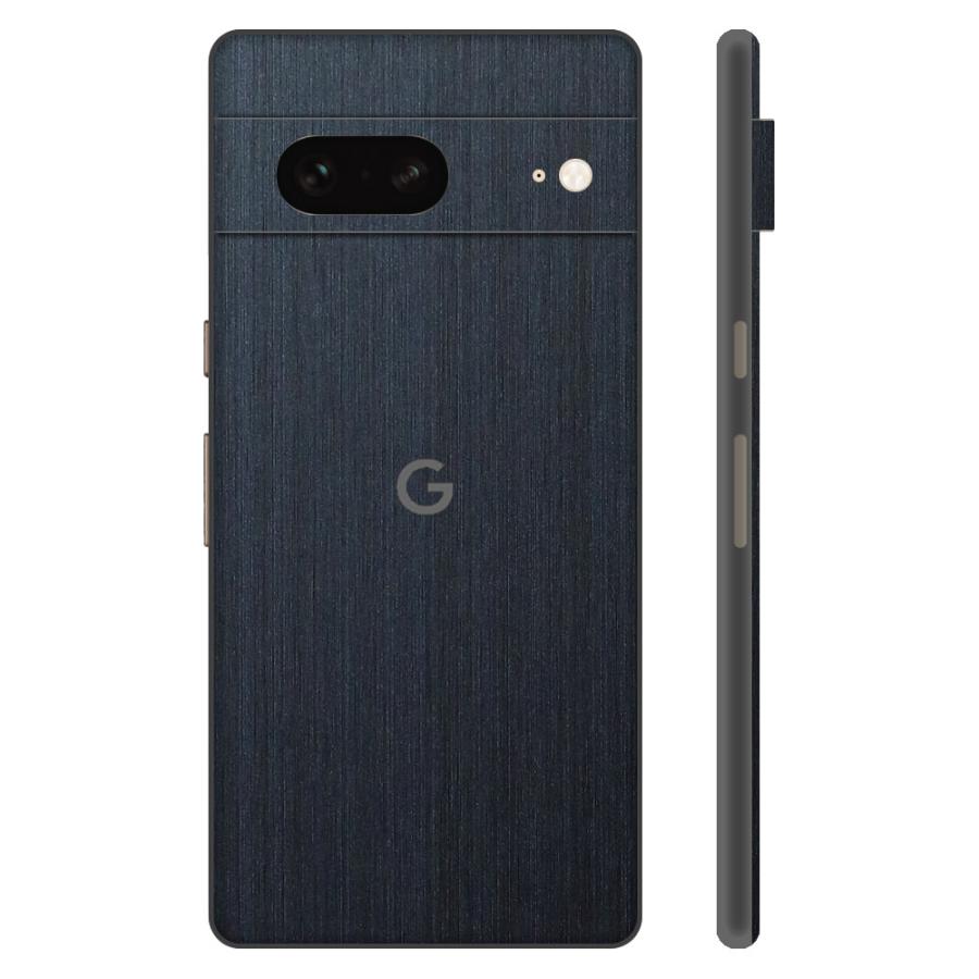 Pixel8 Pixel8 Pro ピクセル8 プロ スキンシール 背面 カバー フィルム ケース wraplus 選べる34色 ネイビーブラッシュメタル | Google Pixel