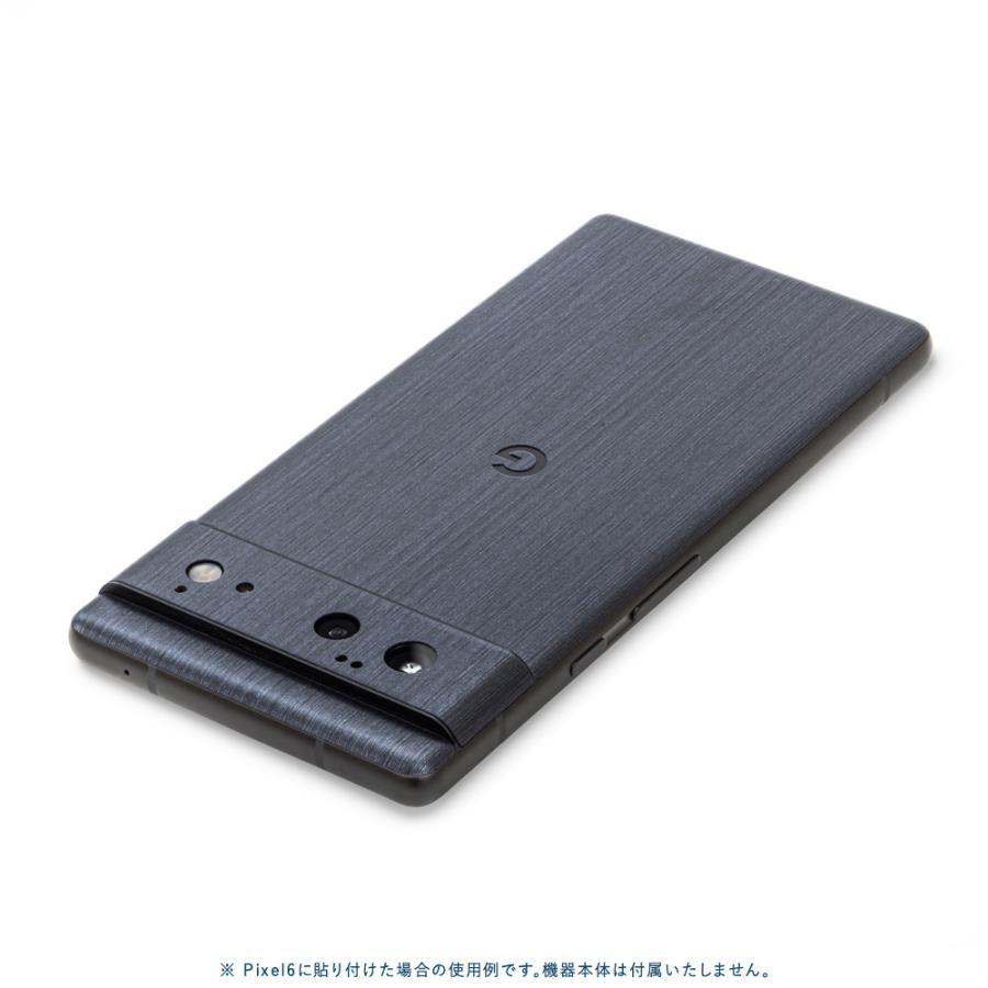 Pixel8 Pixel8 Pro ピクセル8 プロ スキンシール 背面 カバー フィルム ケース wraplus 選べる34色 ネイビーブラッシュメタル | Google Pixel | 01