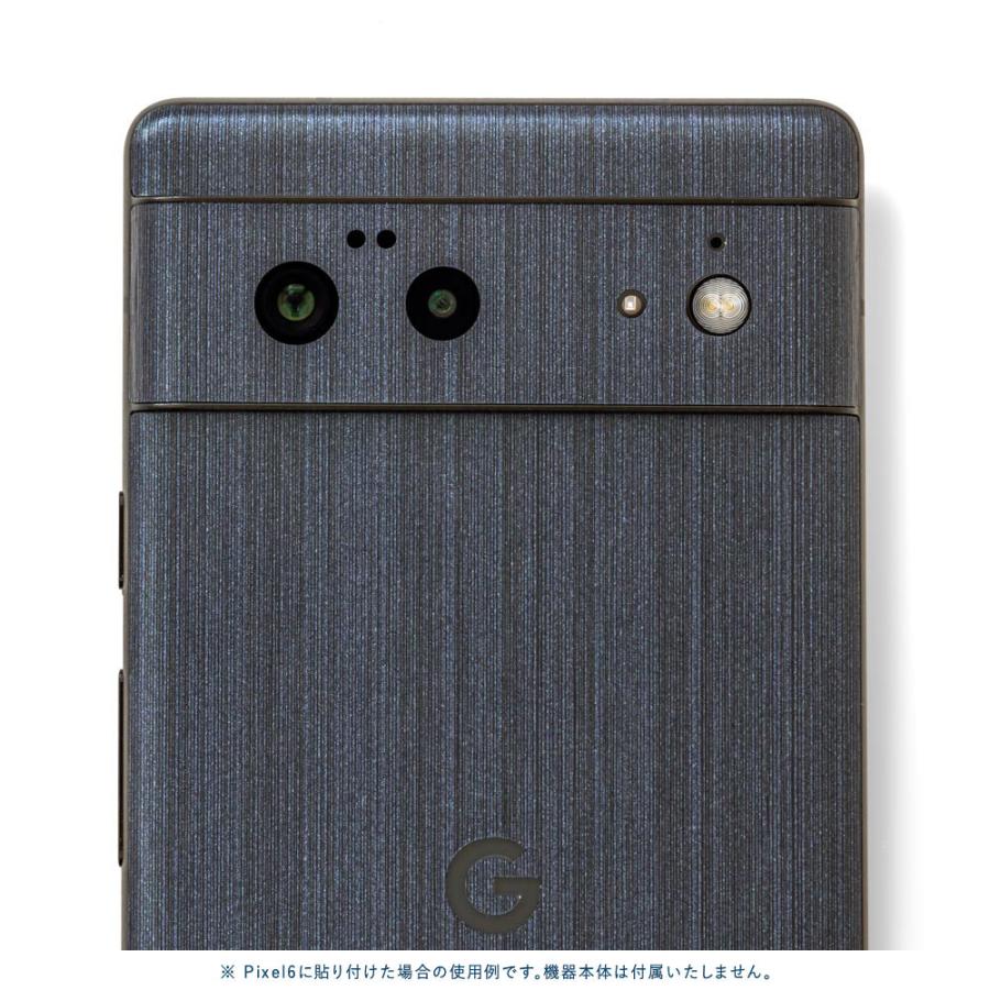 Pixel8 Pixel8 Pro ピクセル8 プロ スキンシール 背面 カバー フィルム ケース wraplus 選べる34色 ネイビーブラッシュメタル | Google Pixel | 03