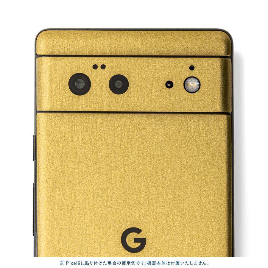 Pixel8 Pixel8 Pro ピクセル8 プロ スキンシール 背面 カバー フィルム ケース wraplus 選べる34色 ゴールドブラッシュメタル | Google Pixel | 03