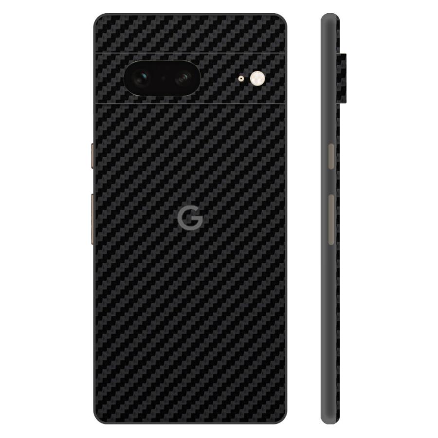 Pixel8 Pixel8 Pro ピクセル8 プロ スキンシール 背面 カバー フィルム ケース wraplus 選べる34色 ブラックカーボン | Google Pixel