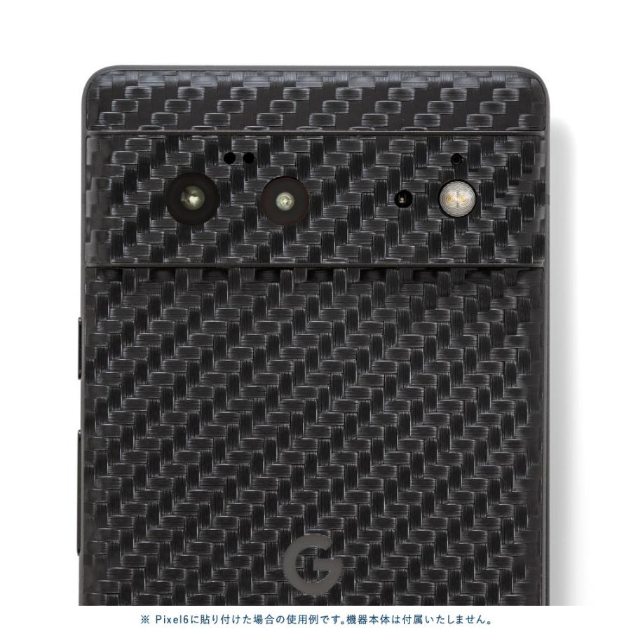 Pixel8 Pixel8 Pro ピクセル8 プロ スキンシール 背面 カバー フィルム ケース wraplus 選べる34色 ブラックカーボン | Google Pixel | 03