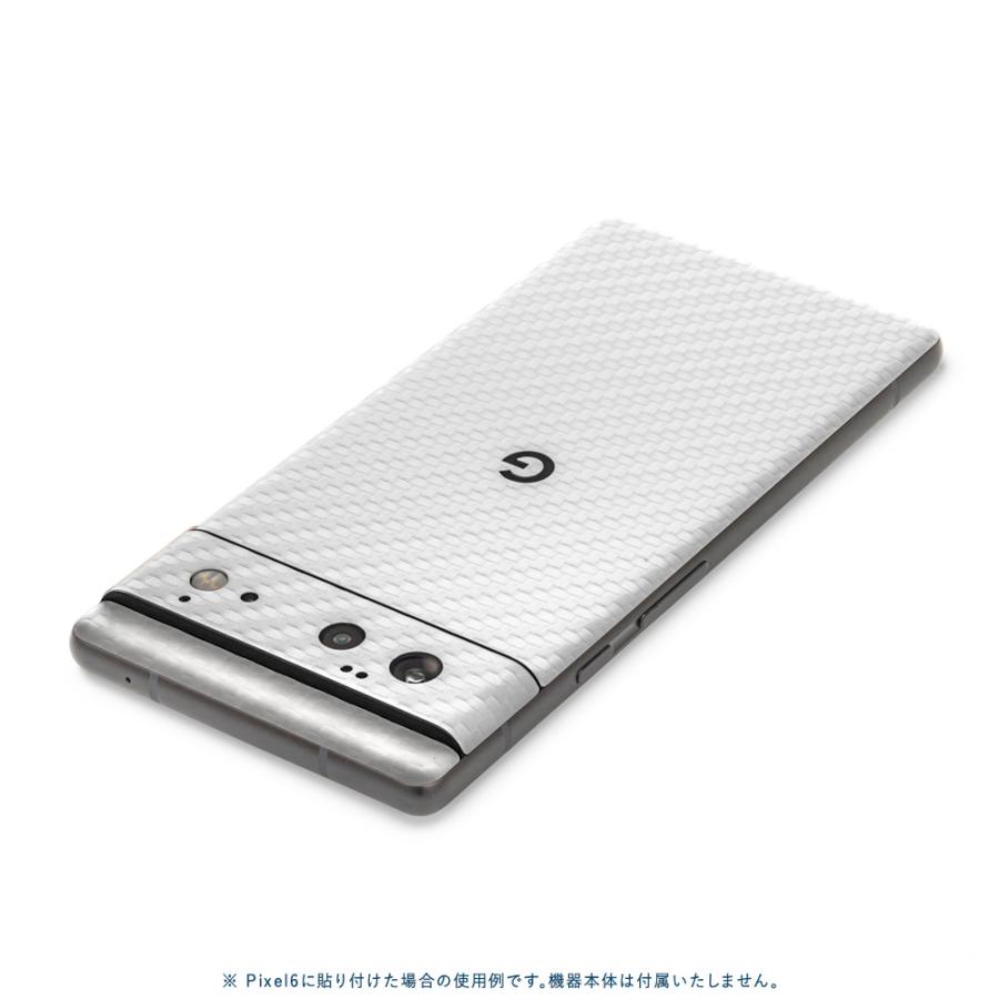 Pixel8 Pixel8 Pro ピクセル8 プロ スキンシール 背面 カバー フィルム ケース wraplus 選べる34色 ホワイトカーボン | Google Pixel | 01