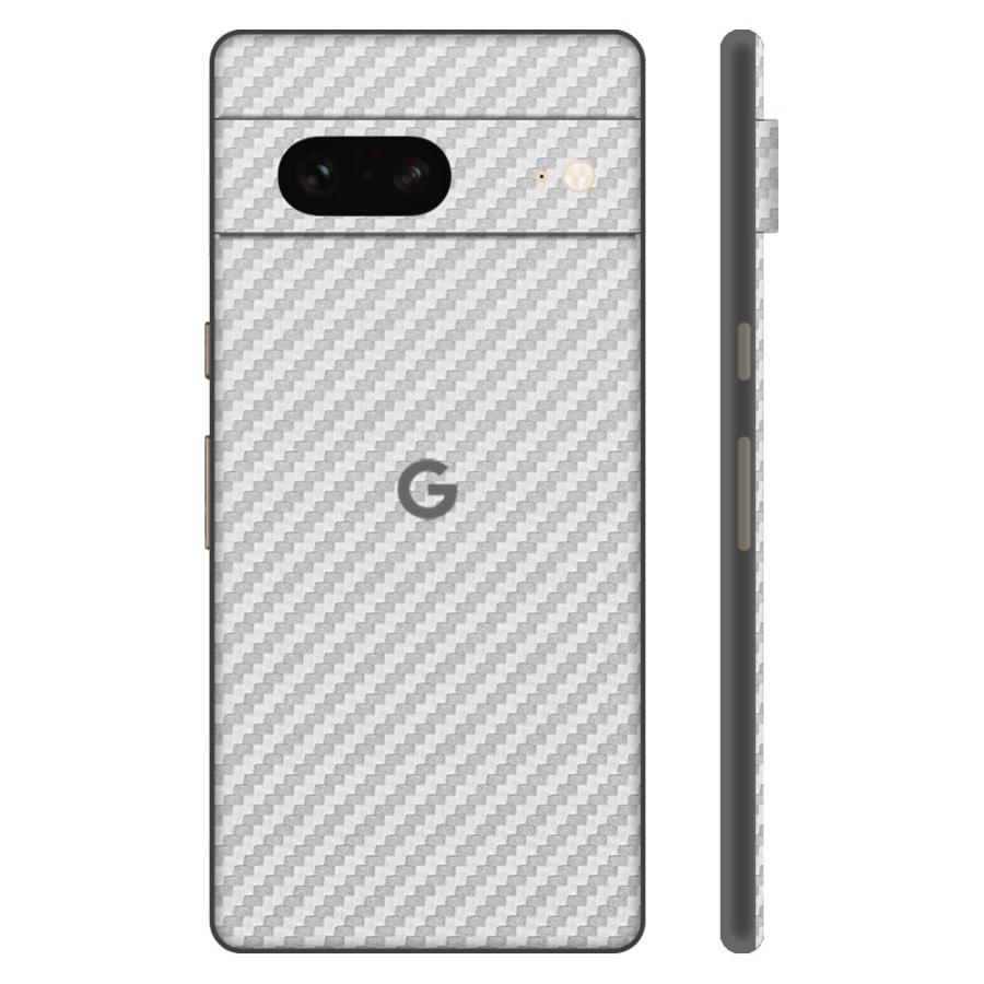 Pixel8 Pixel8 Pro ピクセル8 プロ スキンシール 背面 カバー フィルム ケース wraplus 選べる34色 シルバーカーボン | Google Pixel