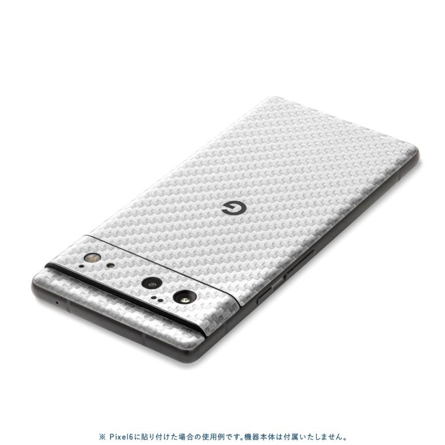 Pixel8 Pixel8 Pro ピクセル8 プロ スキンシール 背面 カバー フィルム ケース wraplus 選べる34色 シルバーカーボン | Google Pixel | 01