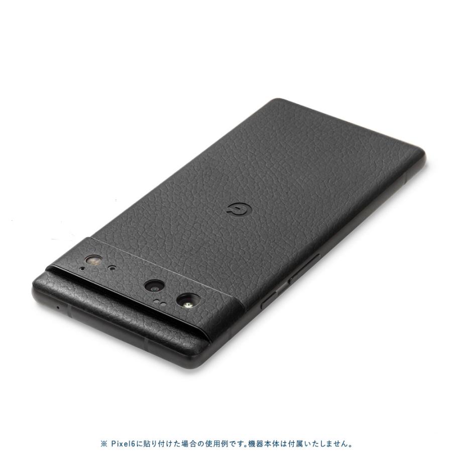 Pixel8 Pixel8 Pro ピクセル8 プロ スキンシール 背面 カバー フィルム ケース wraplus 選べる34色 ブラックレザー | Google Pixel | 01
