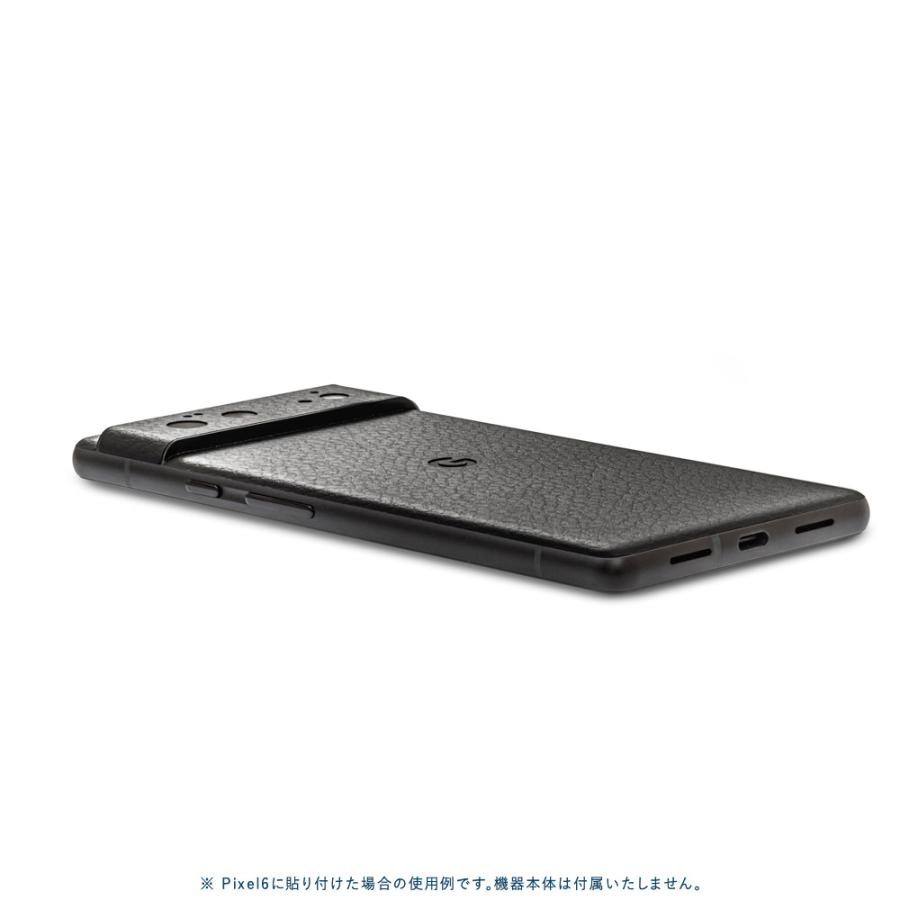 Pixel8 Pixel8 Pro ピクセル8 プロ スキンシール 背面 カバー フィルム ケース wraplus 選べる34色 ブラックレザー | Google Pixel | 02