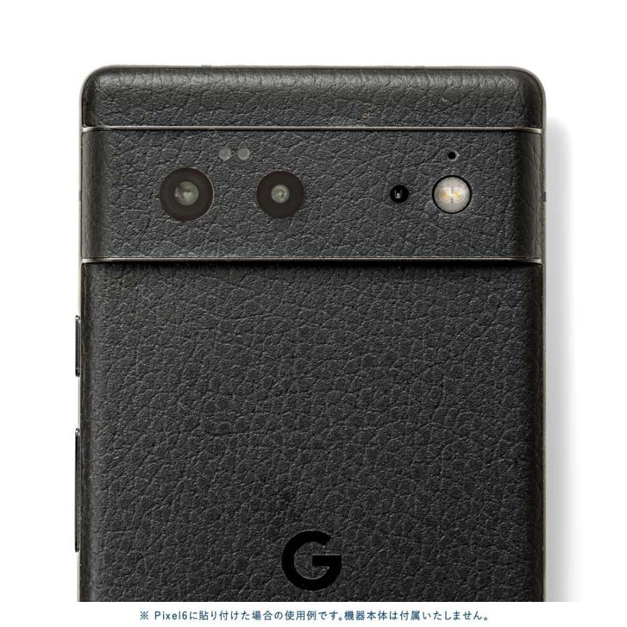 Pixel8 Pixel8 Pro ピクセル8 プロ スキンシール 背面 カバー フィルム ケース wraplus 選べる34色 ブラックレザー | Google Pixel | 03