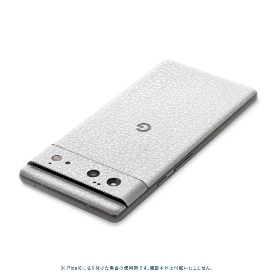 Pixel8 Pixel8 Pro ピクセル8 プロ スキンシール 背面 カバー フィルム ケース wraplus 選べる34色 ホワイトレザー | Google Pixel | 01