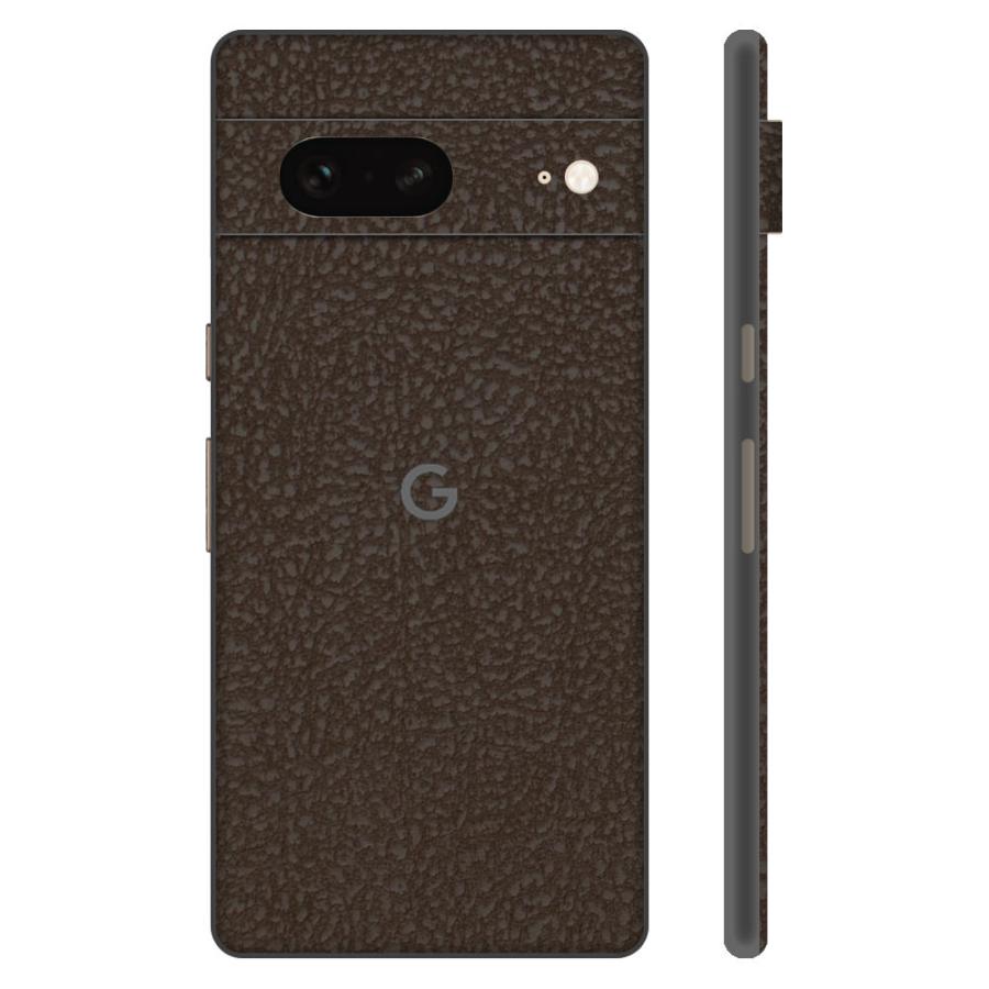 Pixel8 Pixel8 Pro ピクセル8 プロ スキンシール 背面 カバー フィルム ケース wraplus 選べる34色 ブラウンレザー | Google Pixel