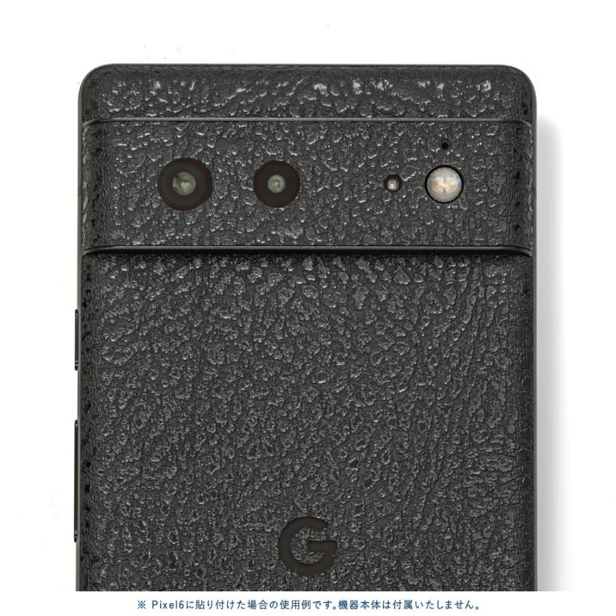 Pixel8 Pixel8 Pro ピクセル8 プロ スキンシール 背面 カバー フィルム ケース wraplus 選べる34色 ブラック光沢レザー | Google Pixel | 03