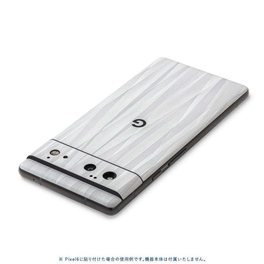 Pixel8 Pixel8 Pro ピクセル8 プロ スキンシール 背面 カバー フィルム ケース wraplus 選べる34色 ホワイトアブストラクト | Google Pixel | 01