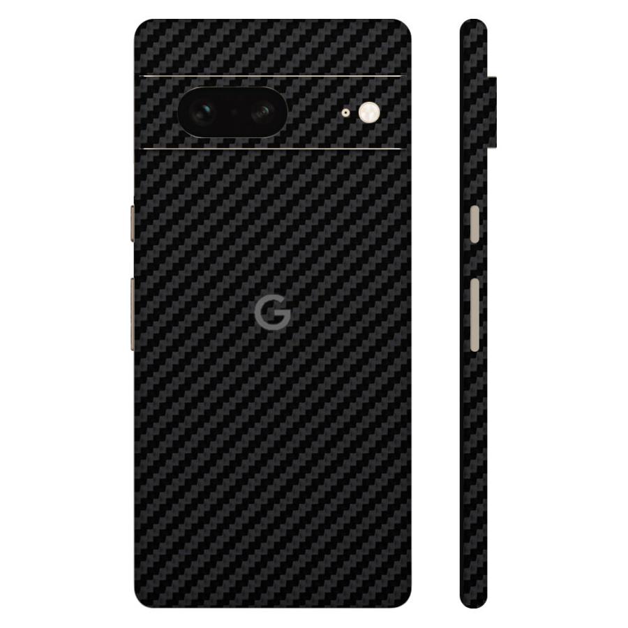Pixel8 Pixel8 Pro ピクセル8 プロ スキンシール 全面 背面 側面 カバー フィルム ケース wraplus 選べる34色 ブラックカーボン | Google Pixel
