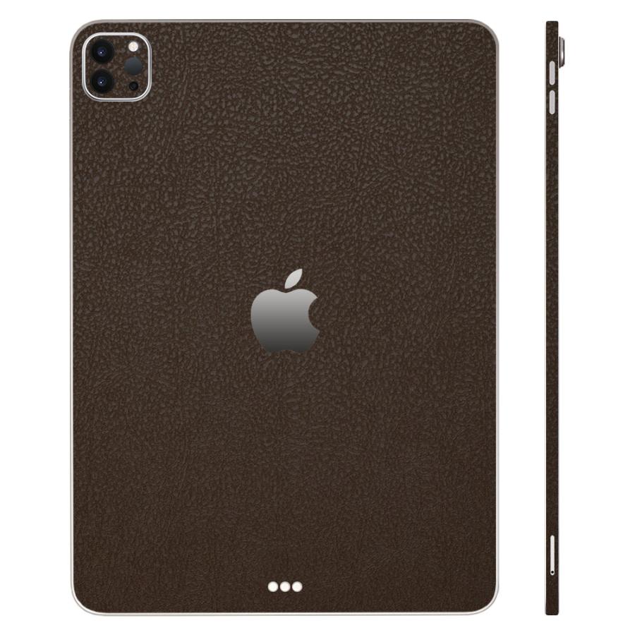 iPad Pro 11インチ M4 2024 第5世代 スキンシール ケース カバー フィルム 背面 wraplus ブラウンレザー | iPad