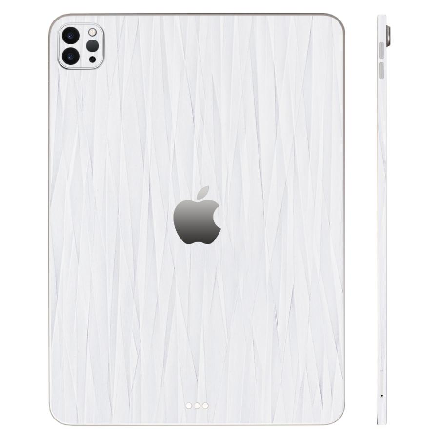 iPad Pro 11インチ M4 2024 第5世代 スキンシール ケース カバー フィルム 背面 wraplus ホワイトアブストラクト | iPad