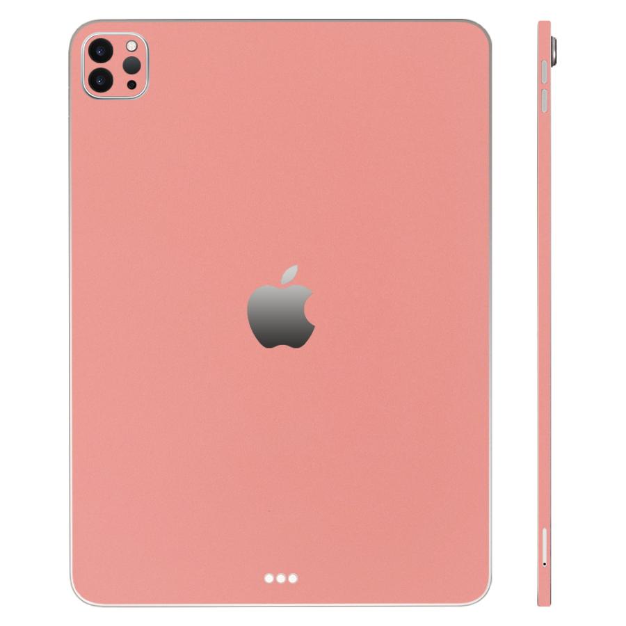 iPad Pro 13インチ M4 2024 スキンシール ケース フィルム 背面 wraplus サーモンピンク | iPad