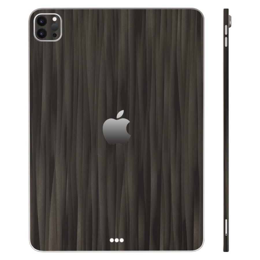 iPad Pro 13インチ M4 2024 スキンシール ケース フィルム 背面 wraplus ブラックアブストラクト | iPad