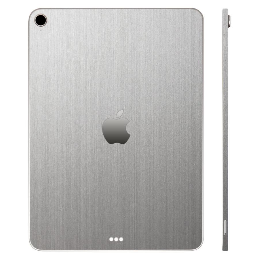 iPad Air 11インチ M3 M2 2025 2024 スキンシール ケース カバー フィルム 背面 wraplus シルバーブラッシュメタル | iPad