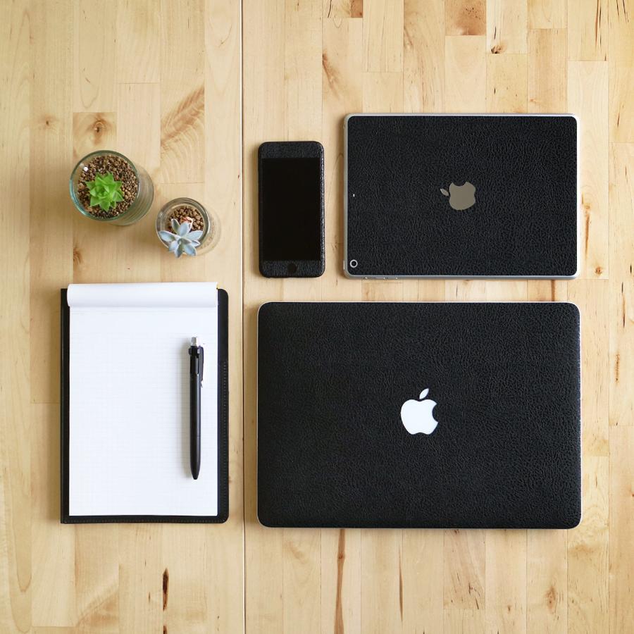 iPad Air 11インチ M3 M2 2025 2024 スキンシール ケース カバー フィルム 背面 wraplus ブラック光沢レザー | iPad | 01