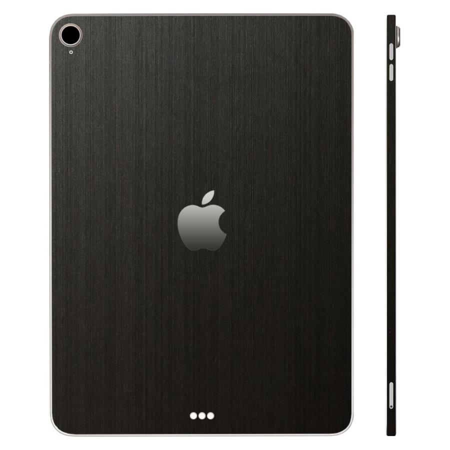 iPad Air 13インチ M3 M2 2025 2024 スキンシール ケース フィルム 背面 wraplus ブラックブラッシュメタル | iPad
