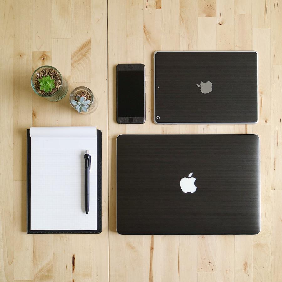 iPad Air 13インチ M3 M2 2025 2024 スキンシール ケース フィルム 背面 wraplus ブラックブラッシュメタル | iPad | 01