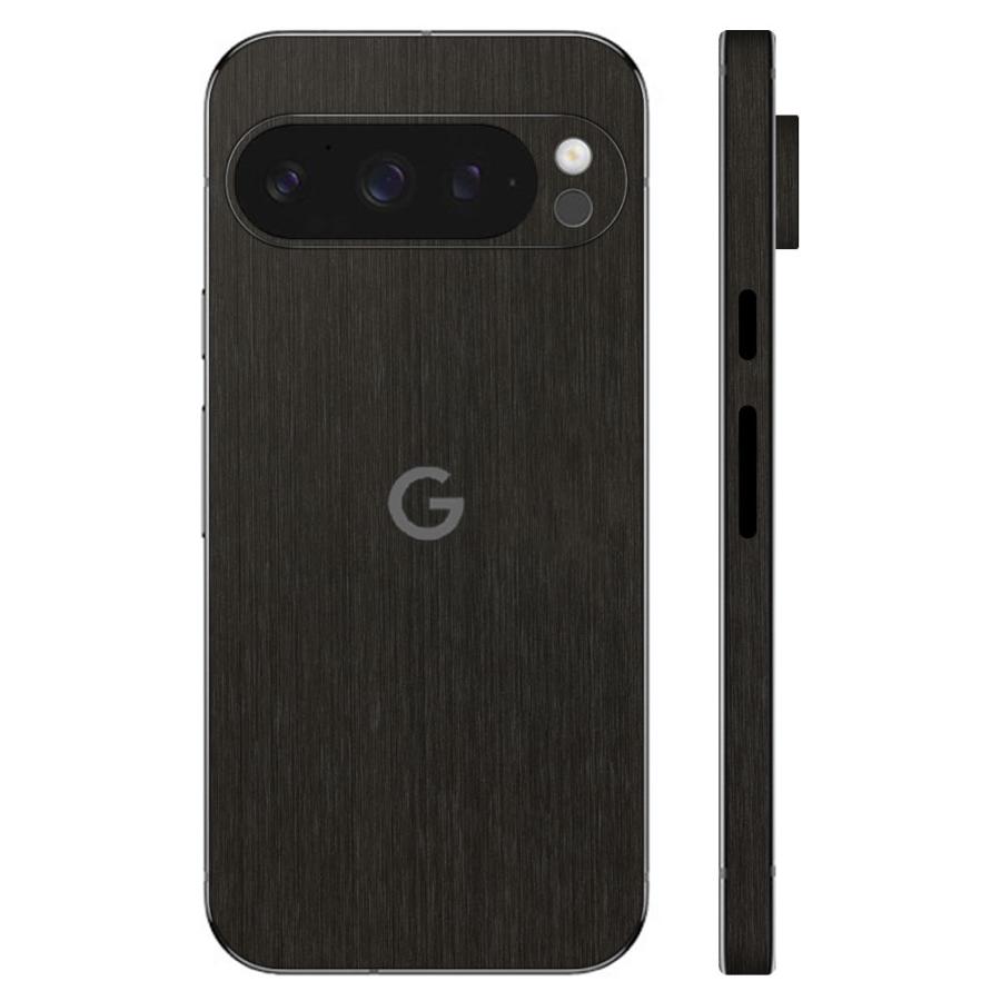 Pixel9 Pixel9 Pro ピクセル9 プロ スキンシール 全面 背面 側面 カバー フィルム ケース wraplus 選べる34色 ブラックブラッシュメタル | Google Pixel