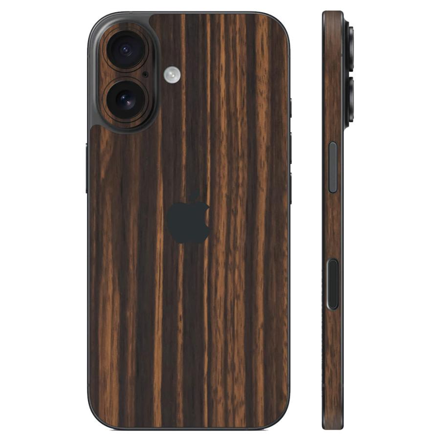 iPhone16 / 16 Pro / 16 Plus / 16 Pro Max / 16e スキンシール 背面 側面 カバー ケース wraplus エボニー | Apple