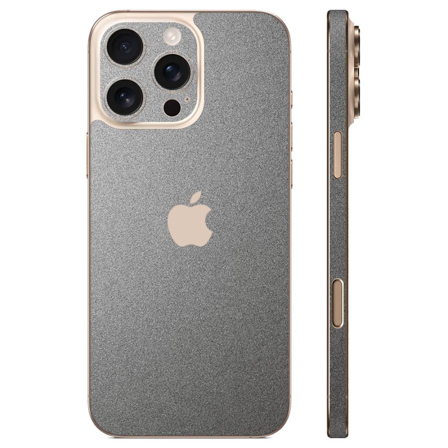 iPhone16 / 16 Pro / 16 Plus / 16 Pro Max / 16e スキンシール 背面 側面 カバー ケース wraplus ガンメタリック | Apple | 01