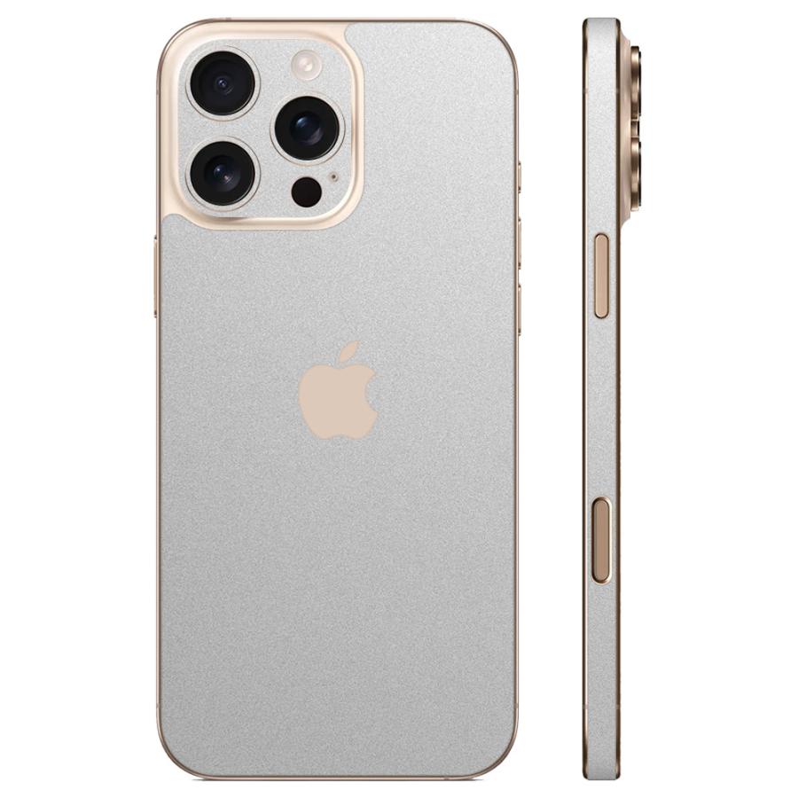 iPhone16 / 16 Pro / 16 Plus / 16 Pro Max / 16e スキンシール 背面 側面 カバー ケース wraplus シルバー | Apple | 01