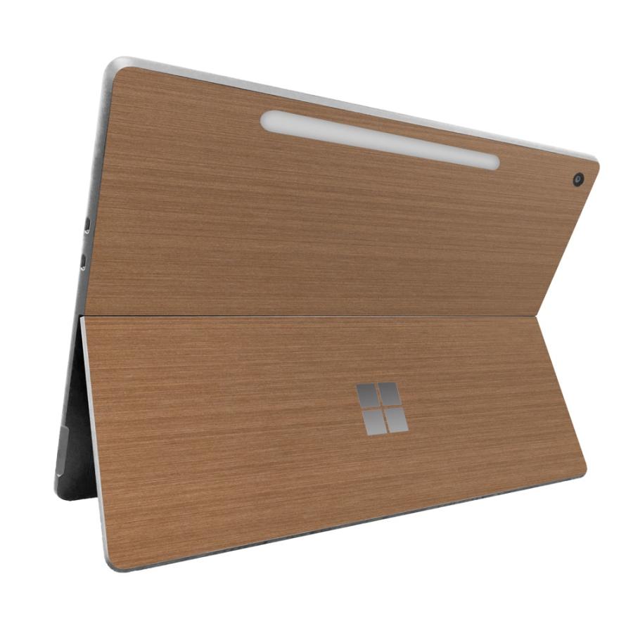 Surface Pro 12インチ 2025 スキンシール ケース カバー 保護 フィルム 背面 wraplus ブロンズブラッシュメタル | Surface