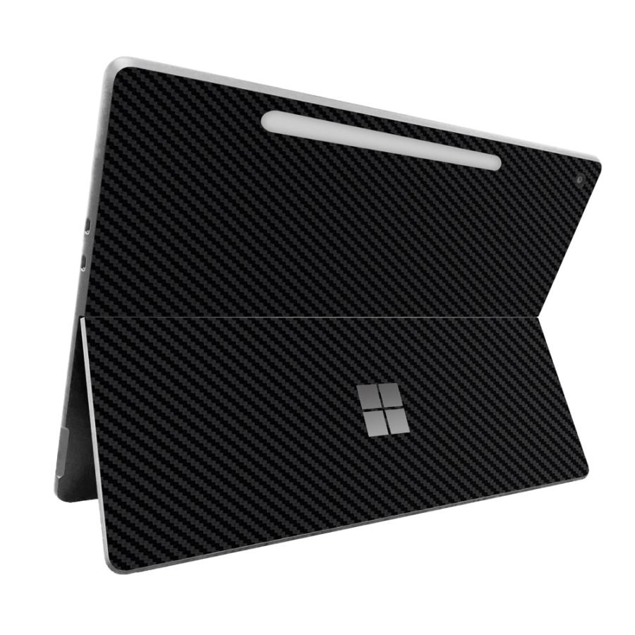 Surface Pro 12インチ 2025 スキンシール ケース カバー 保護 フィルム 背面 wraplus ブラックカーボン | Surface