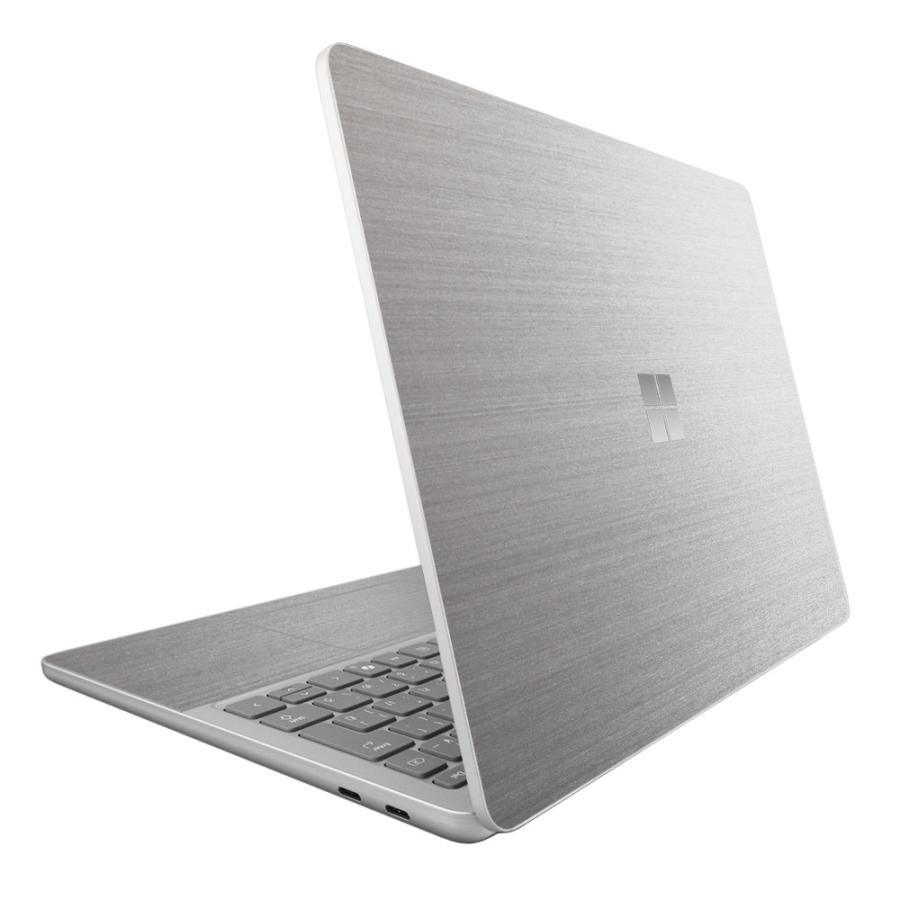 Surface Laptop 13インチ 2025 スキンシール ケース カバー 保護 フィルム 背面 wraplus シルバーブラッシュメタル | Surface