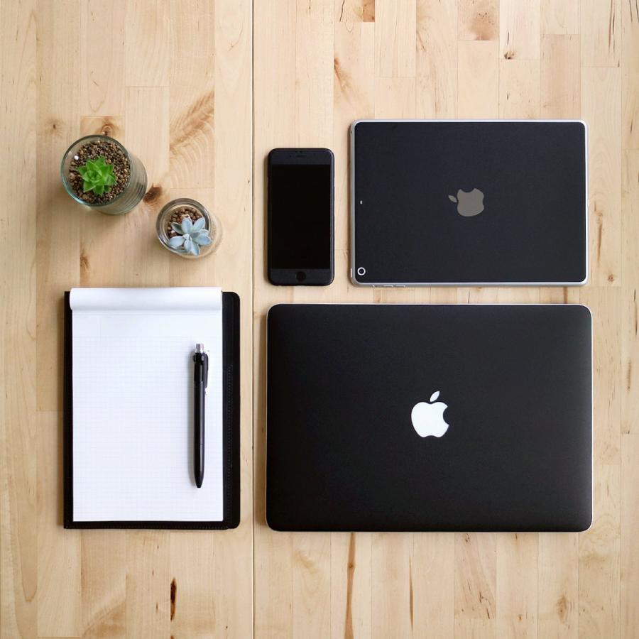 MacBook Air 11インチ スキンシール ケース カバー ステッカー フィルム wraplus 選べる34色 ブラック 黒｜wraplus｜02